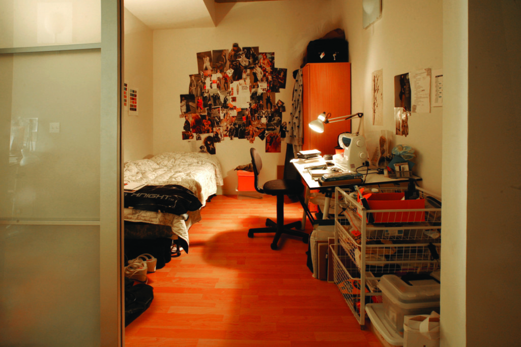 campus dorm room