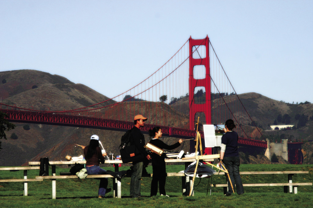 Academy of Art students enjoying San Francisco