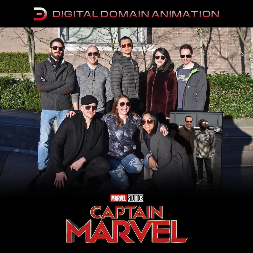 An image of the animation and visual effects team of Captain Marvel
