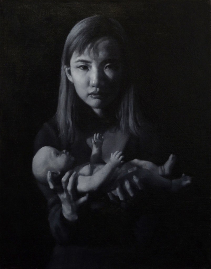 Mother and child painting by Tao Sang