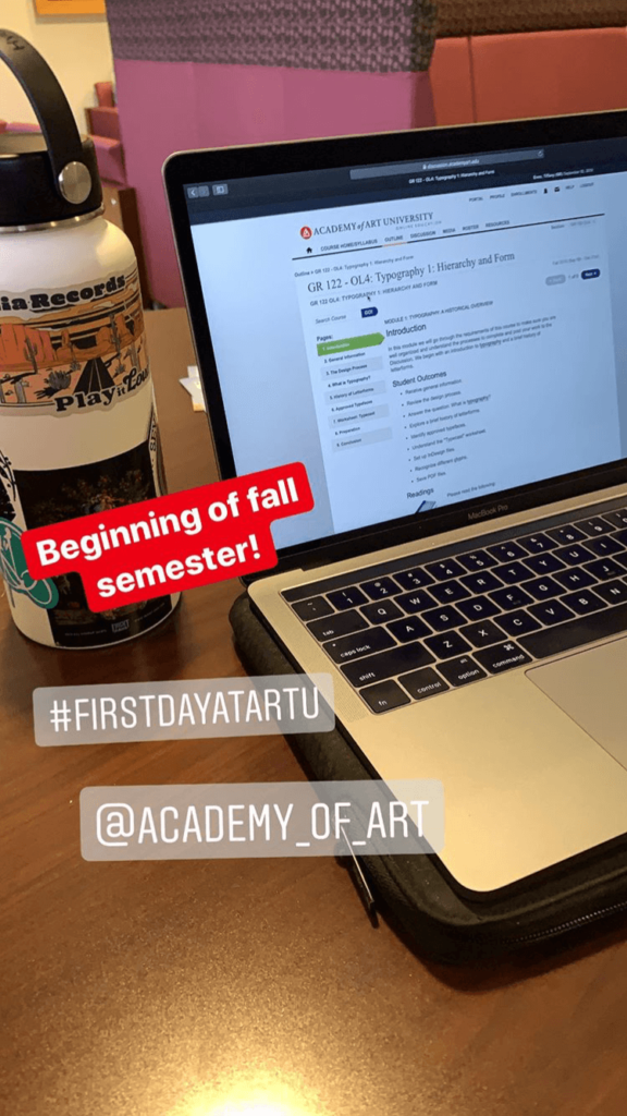Academy of Art First Day High Fall Semester