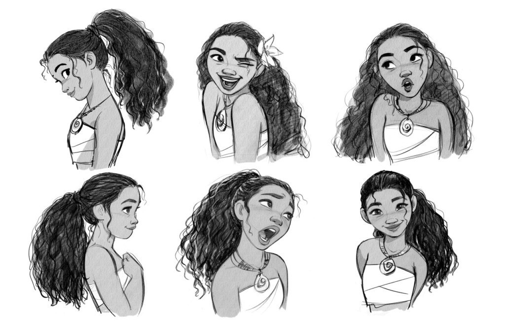 Moana Character Expressions by Jin Kim