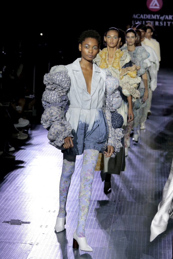 New York Fashion Week Spring 2020 Collection by Academy Fashion student Abby Yang (Photo by Randy Brooke/Getty Images for Academy of Art University)