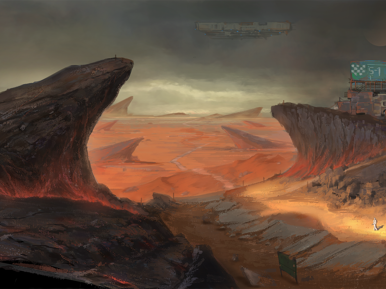 Black Mountain Desert Concept Art by Game Development student Weiyi Qin