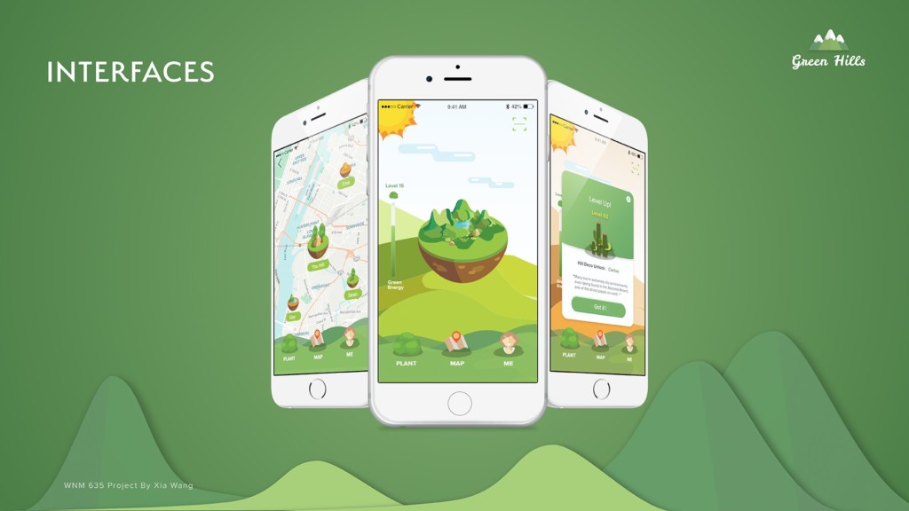 "Green Hills" by School of Web Design & New Media MA student Xia Summer Wang