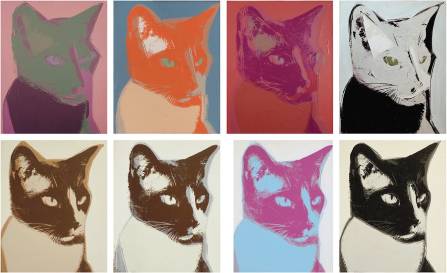 pets in art-warhol cats and dogs 1976-artspace