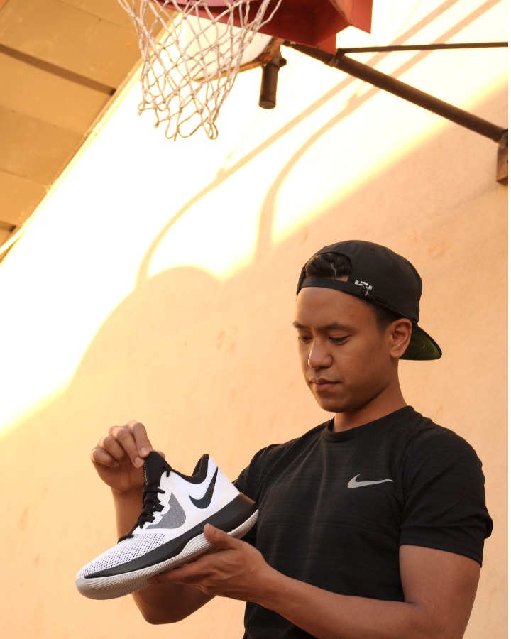 kevin reyes-with the Nike Air Precision II-esquire